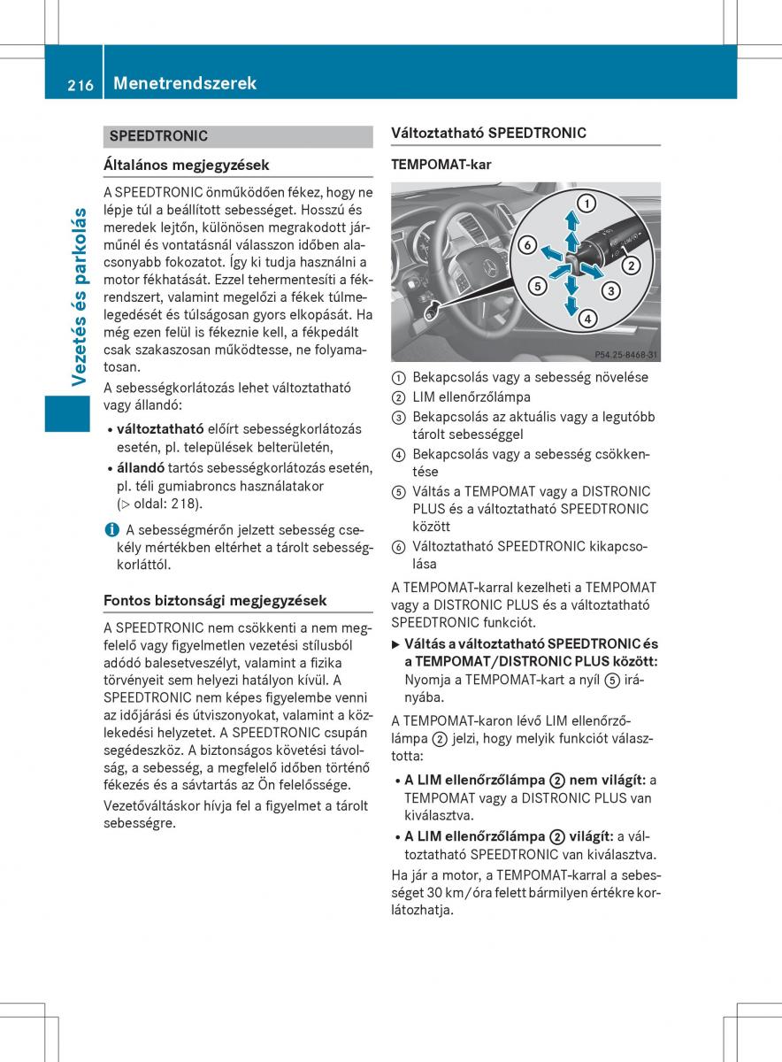 Mercedes Benz GL Class X166 Kezelesi utmutato / page 218