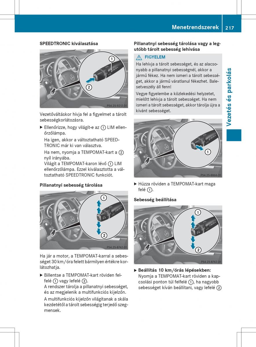 Mercedes Benz GL Class X166 Kezelesi utmutato / page 219