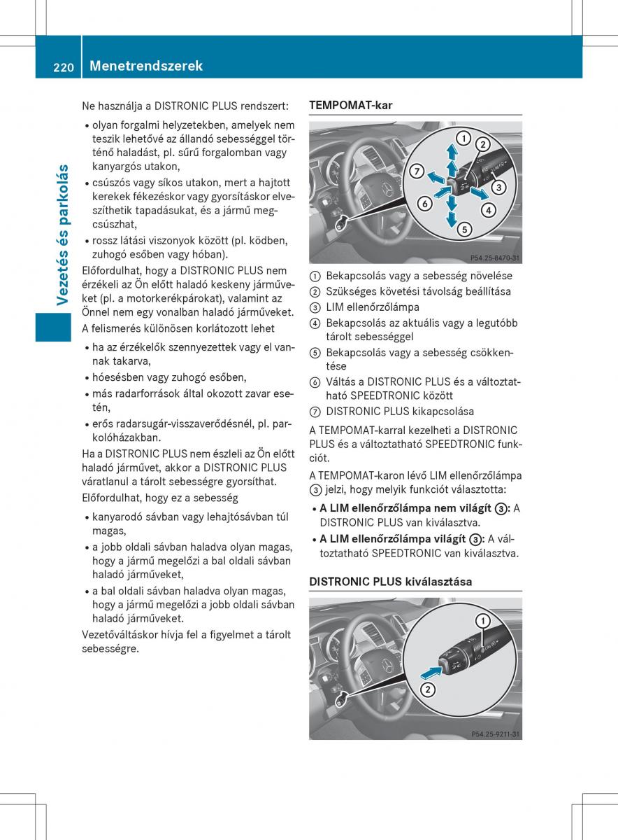 Mercedes Benz GL Class X166 Kezelesi utmutato / page 222