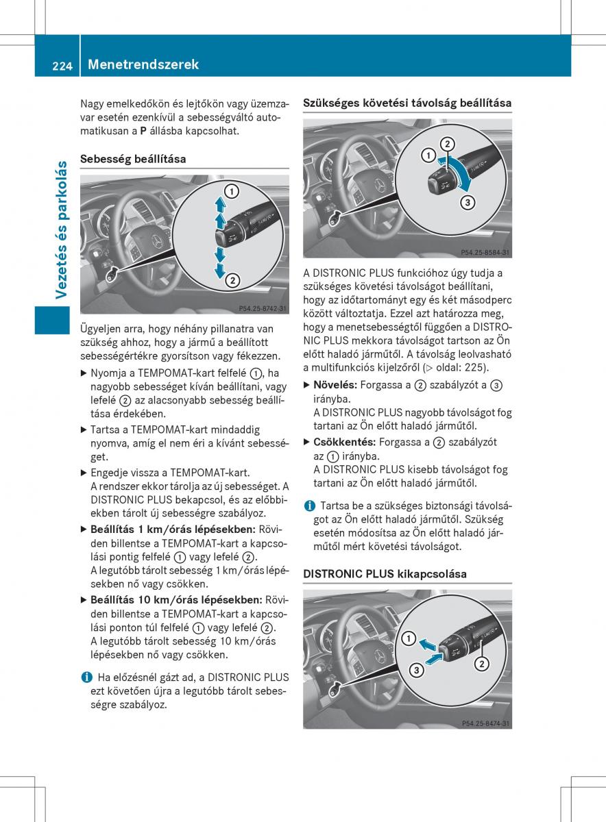 Mercedes Benz GL Class X166 Kezelesi utmutato / page 226