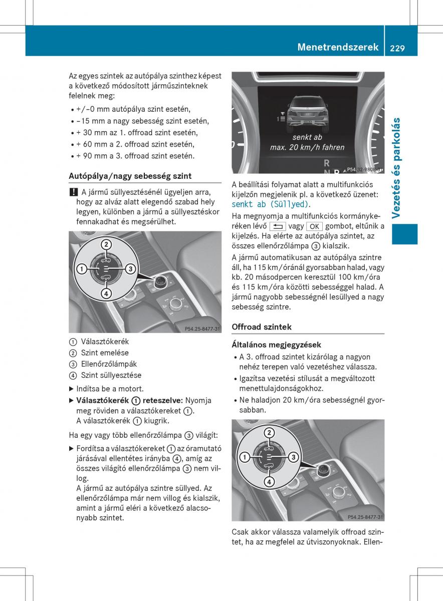 Mercedes Benz GL Class X166 Kezelesi utmutato / page 231