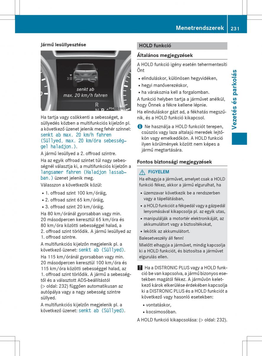 Mercedes Benz GL Class X166 Kezelesi utmutato / page 233