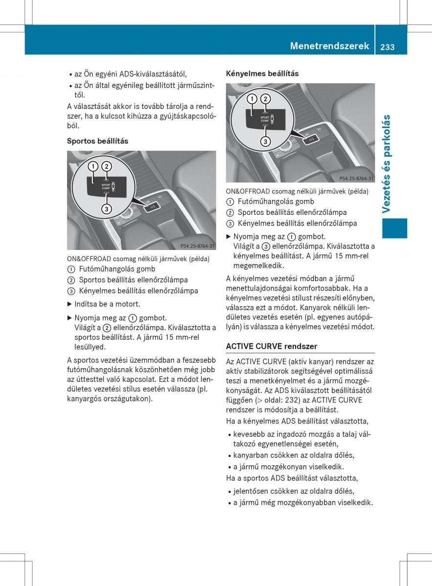 Mercedes Benz GL Class X166 Kezelesi utmutato / page 235