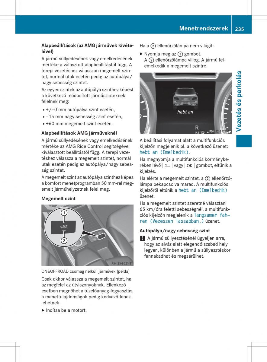 Mercedes Benz GL Class X166 Kezelesi utmutato / page 237