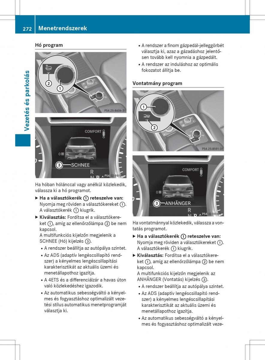 Mercedes Benz GL Class X166 Kezelesi utmutato / page 274