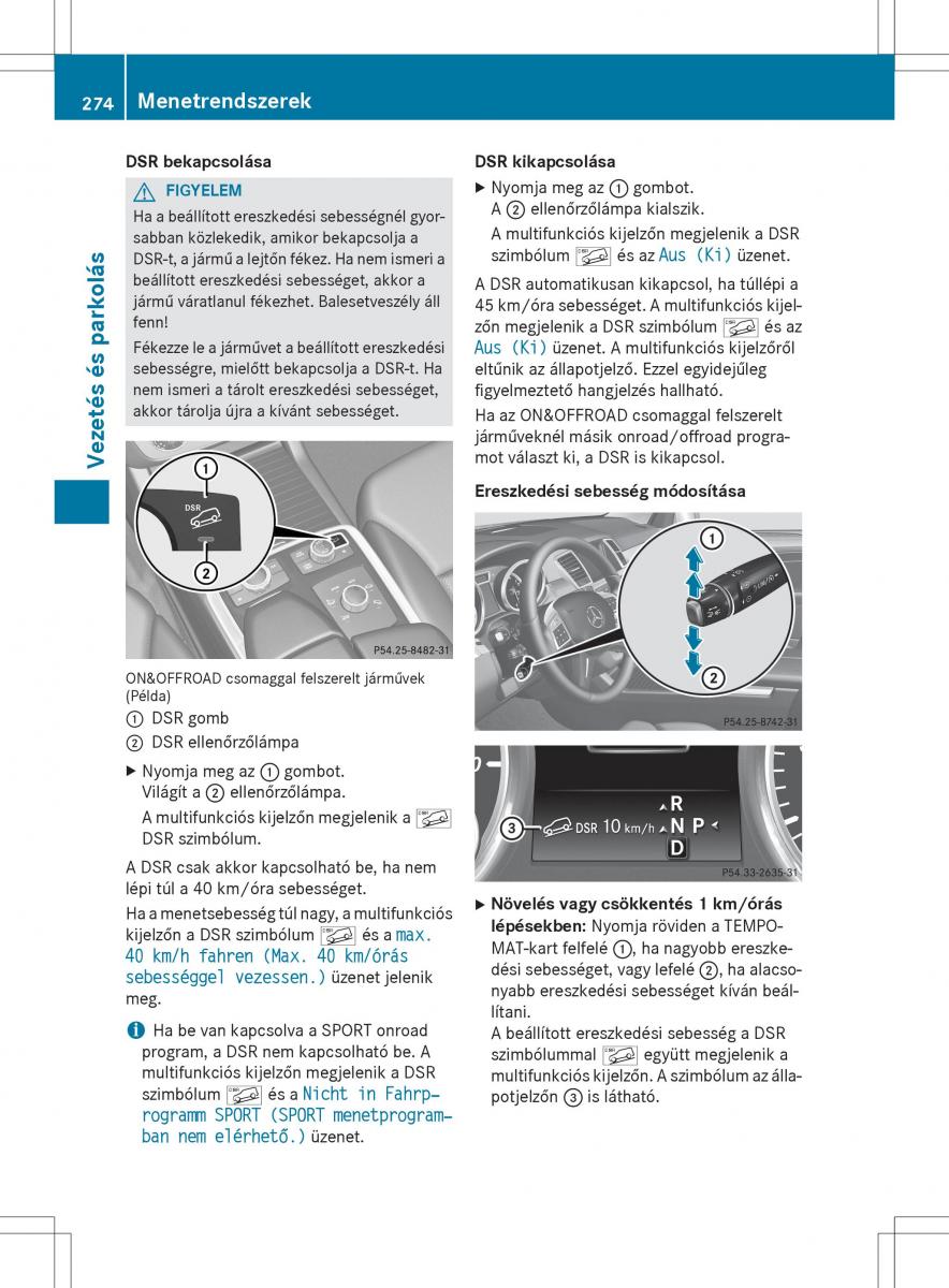 Mercedes Benz GL Class X166 Kezelesi utmutato / page 276