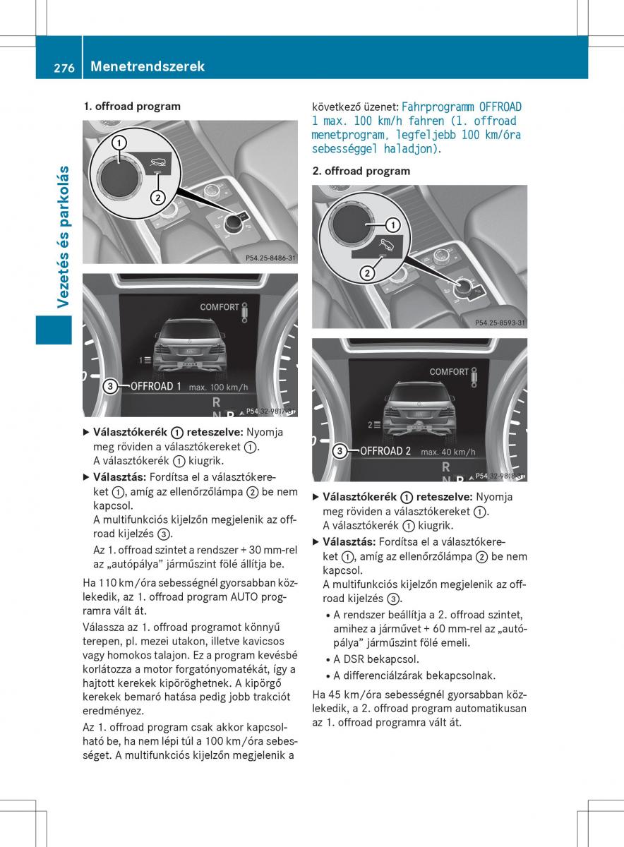 Mercedes Benz GL Class X166 Kezelesi utmutato / page 278