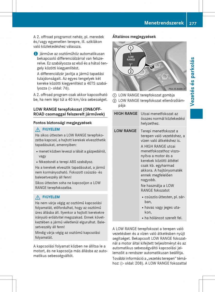 Mercedes Benz GL Class X166 Kezelesi utmutato / page 279