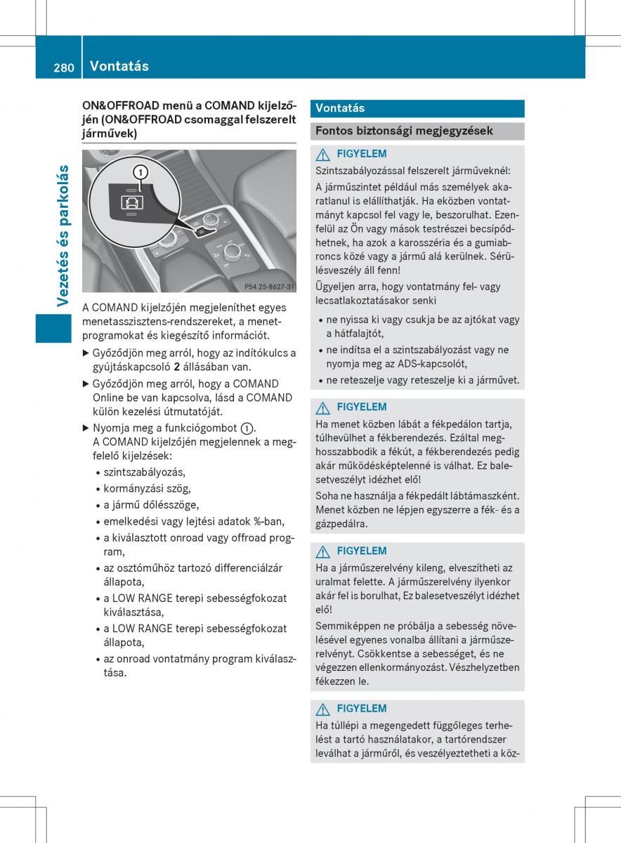 Mercedes Benz GL Class X166 Kezelesi utmutato / page 282