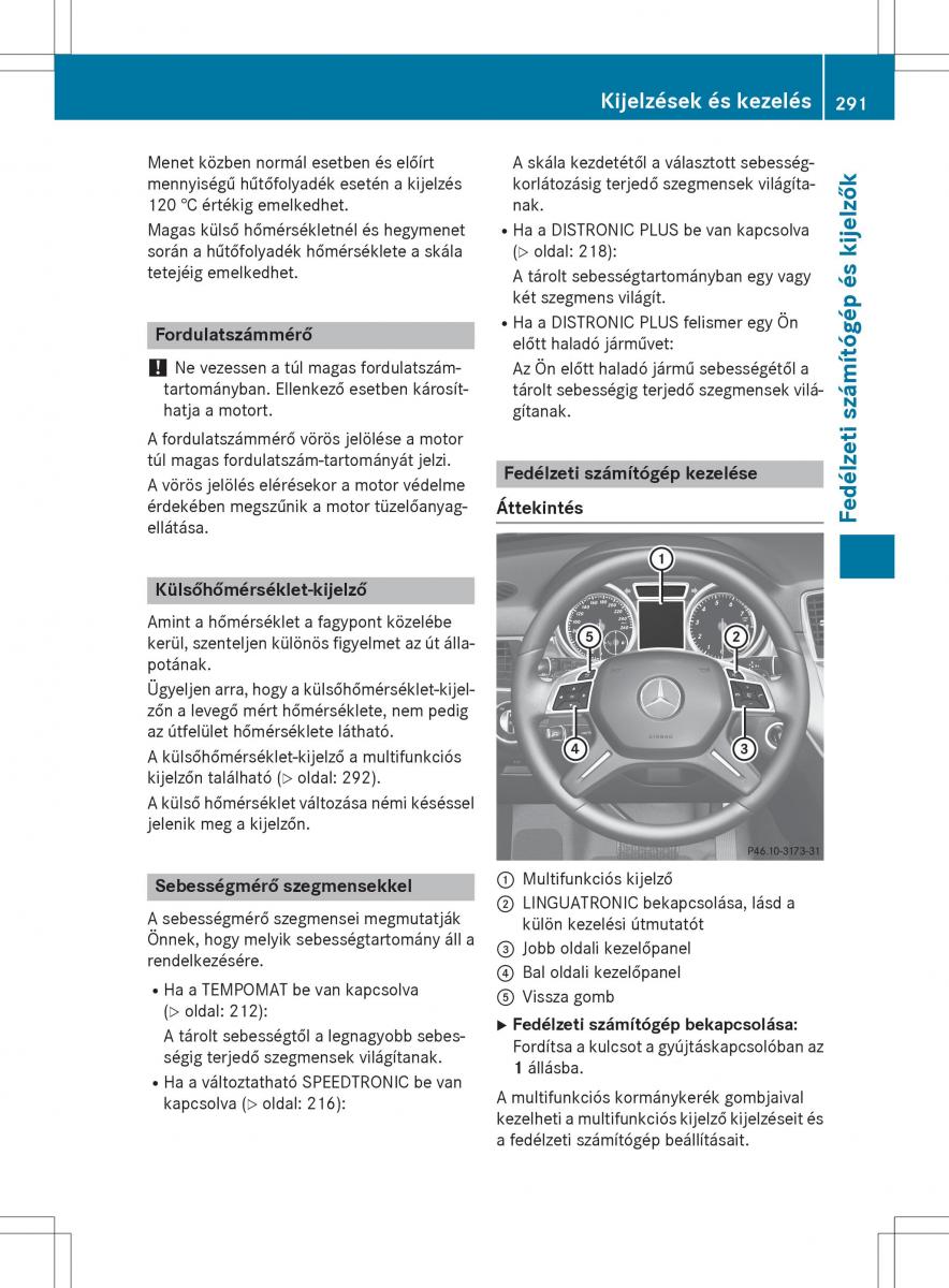 Mercedes Benz GL Class X166 Kezelesi utmutato / page 293