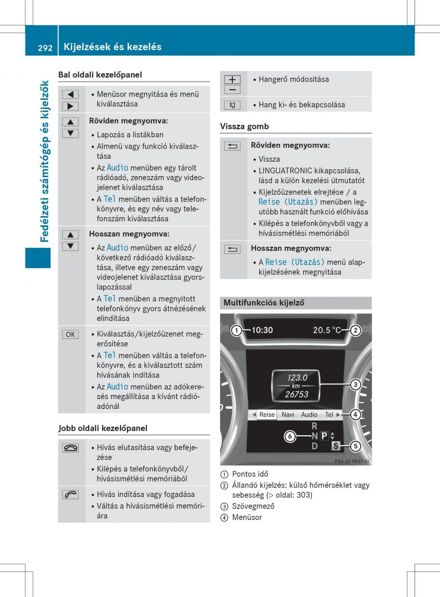 Mercedes Benz GL Class X166 Kezelesi utmutato / page 294