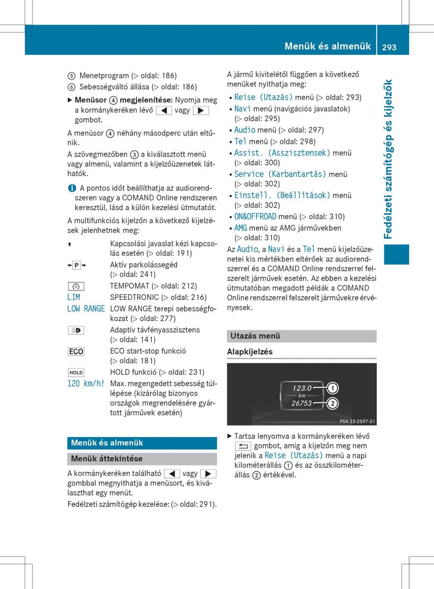 Mercedes Benz GL Class X166 Kezelesi utmutato / page 295