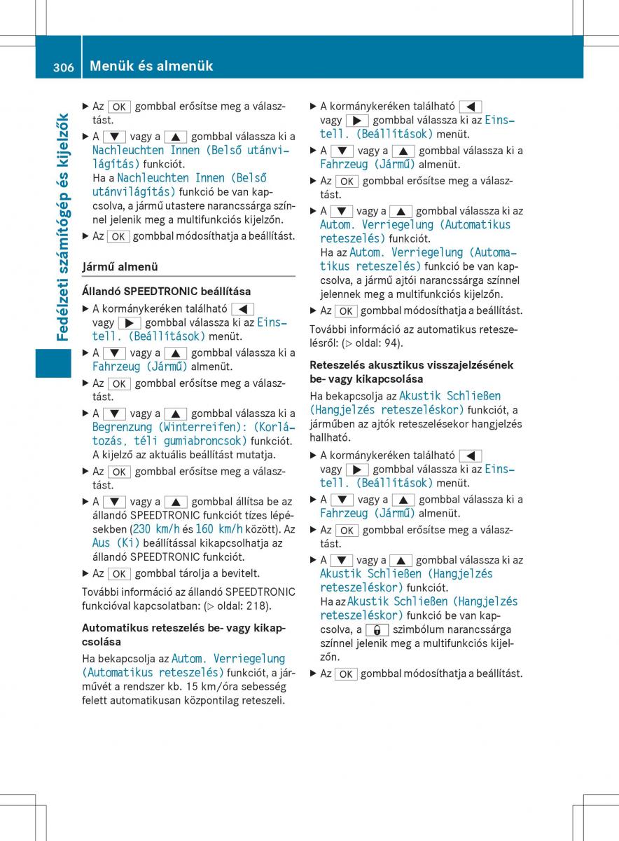 Mercedes Benz GL Class X166 Kezelesi utmutato / page 308