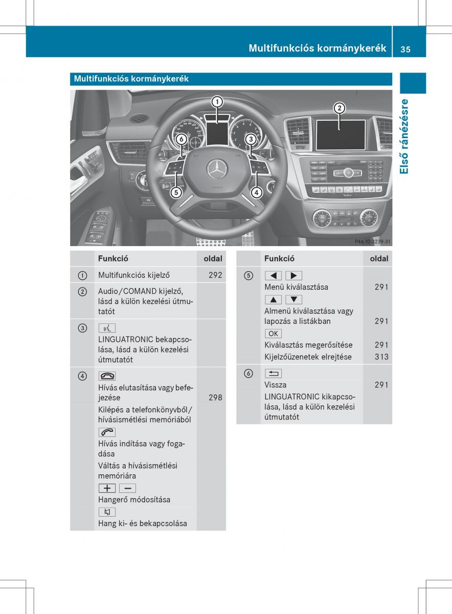 Mercedes Benz GL Class X166 Kezelesi utmutato / page 37