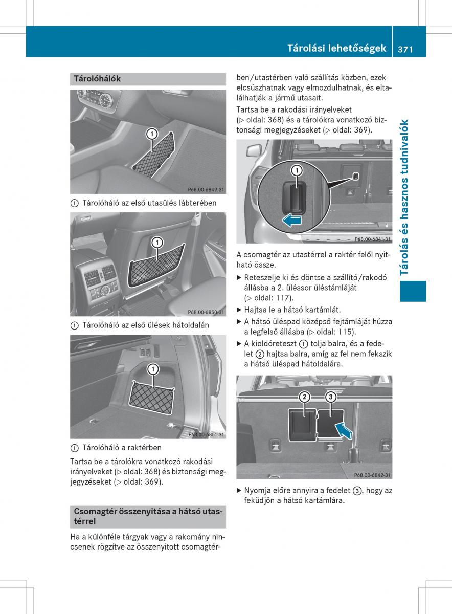 Mercedes Benz GL Class X166 Kezelesi utmutato / page 373