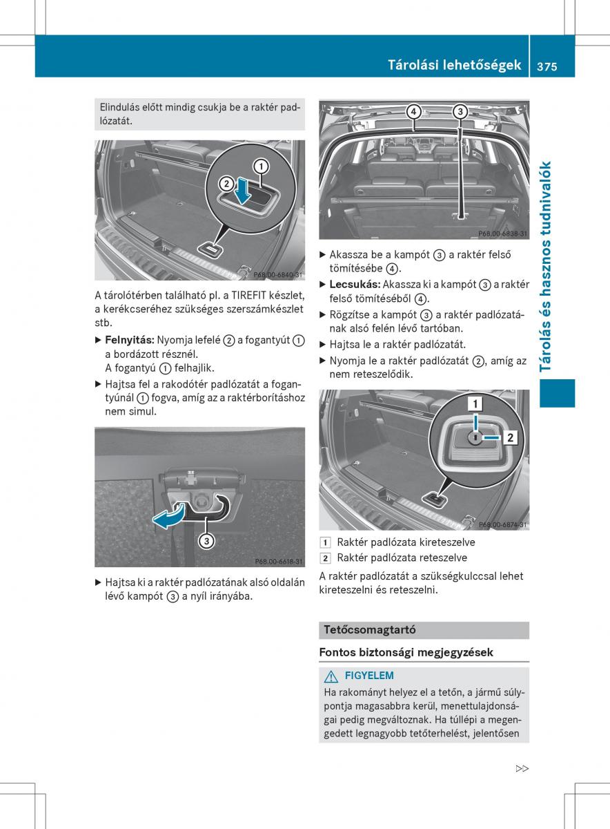 Mercedes Benz GL Class X166 Kezelesi utmutato / page 377