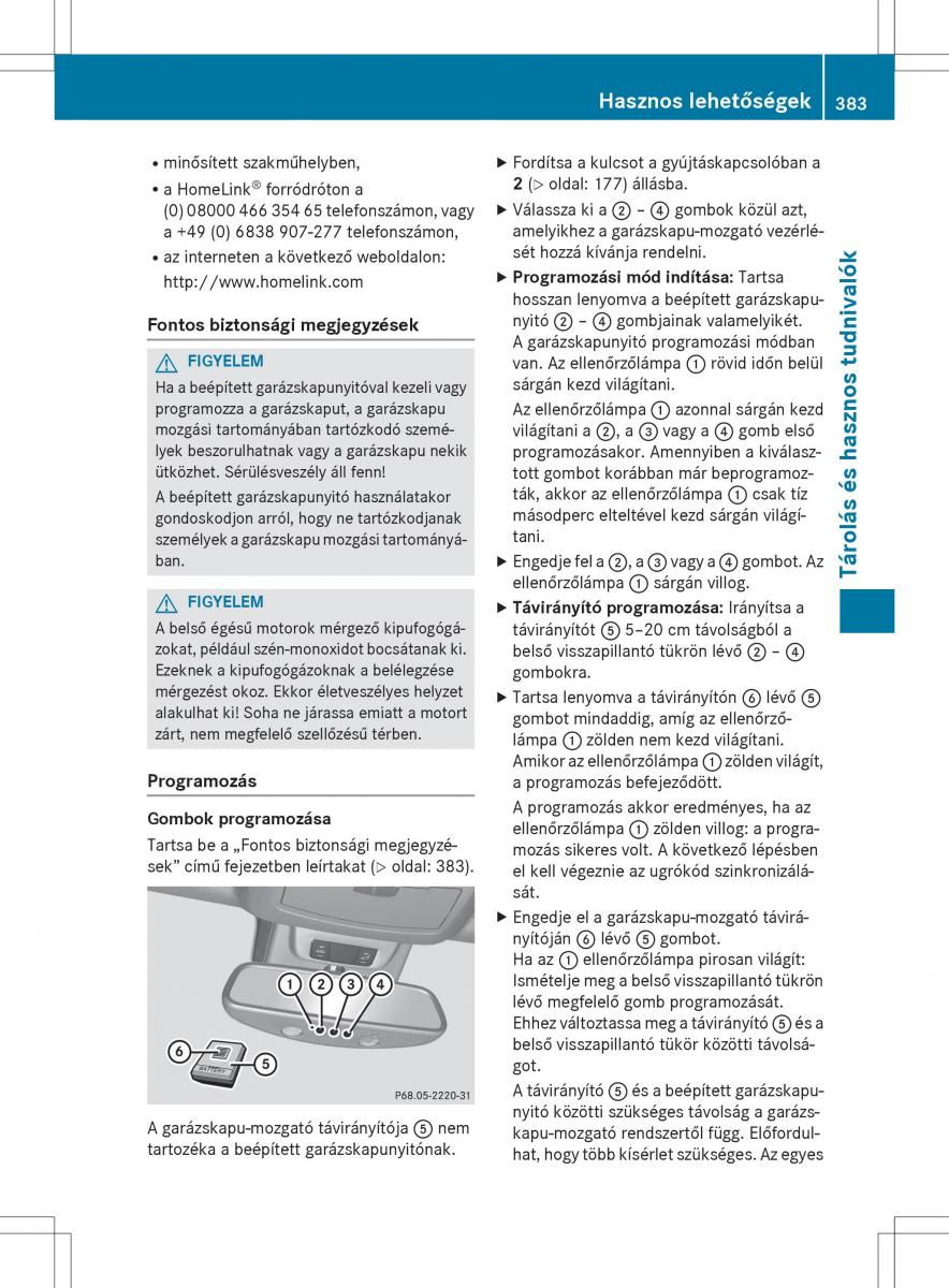 Mercedes Benz GL Class X166 Kezelesi utmutato / page 385