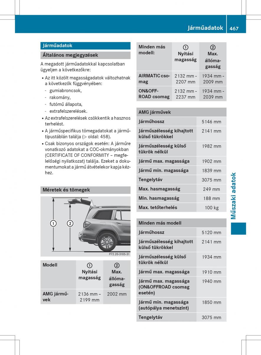 Mercedes Benz GL Class X166 Kezelesi utmutato / page 469