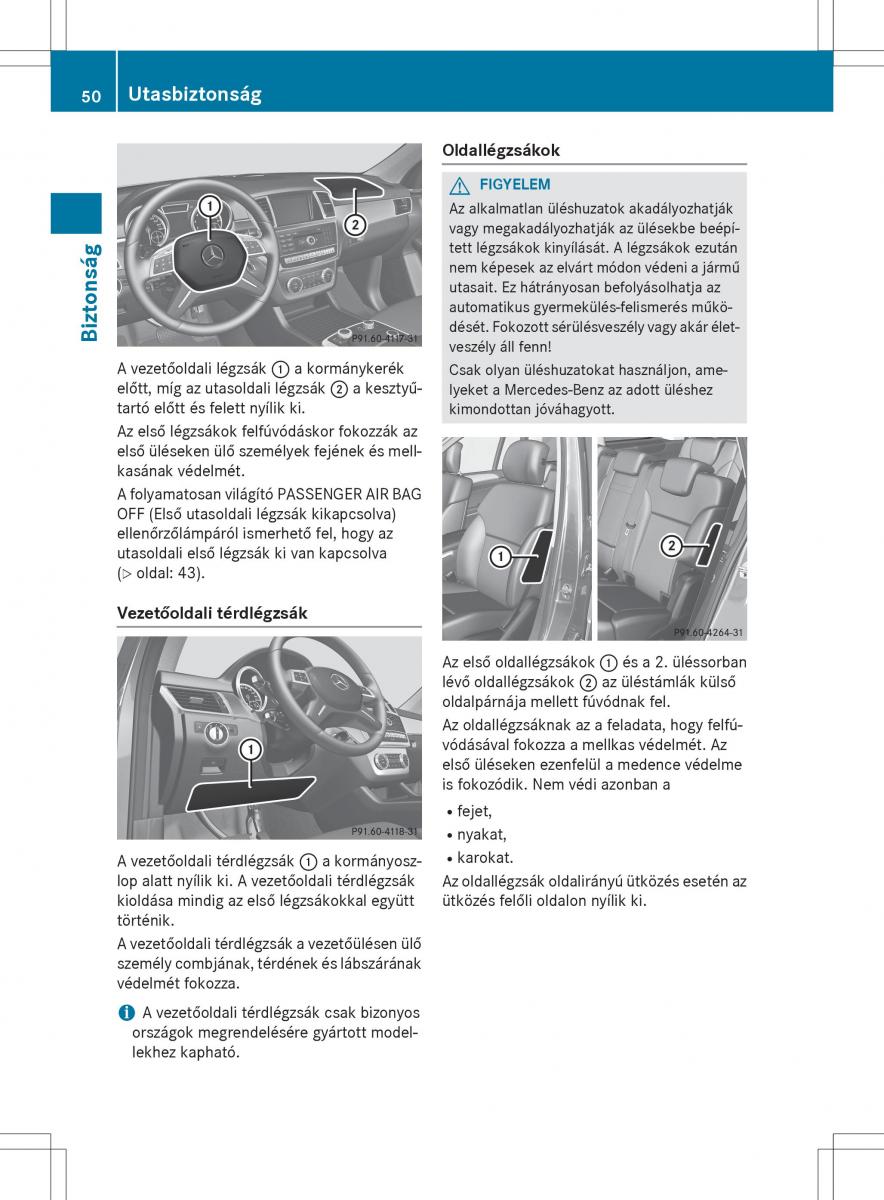 Mercedes Benz GL Class X166 Kezelesi utmutato / page 52