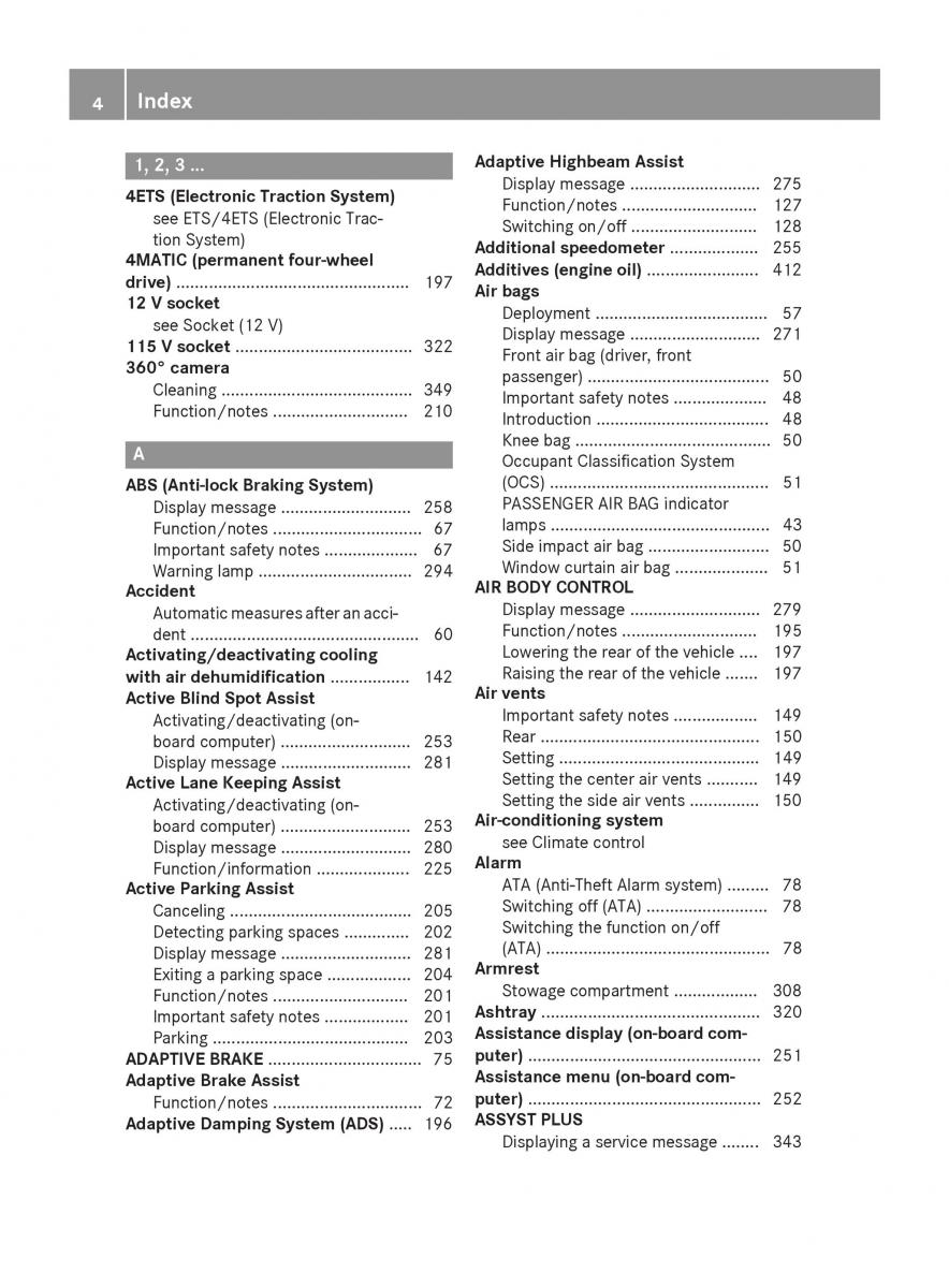 Mercedes Benz GLC Class owners manual / page 6