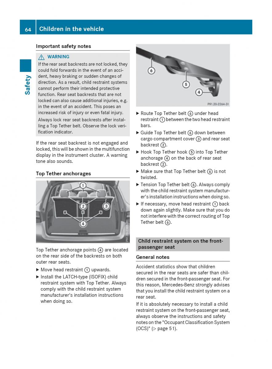 Mercedes Benz GLC Class owners manual / page 66