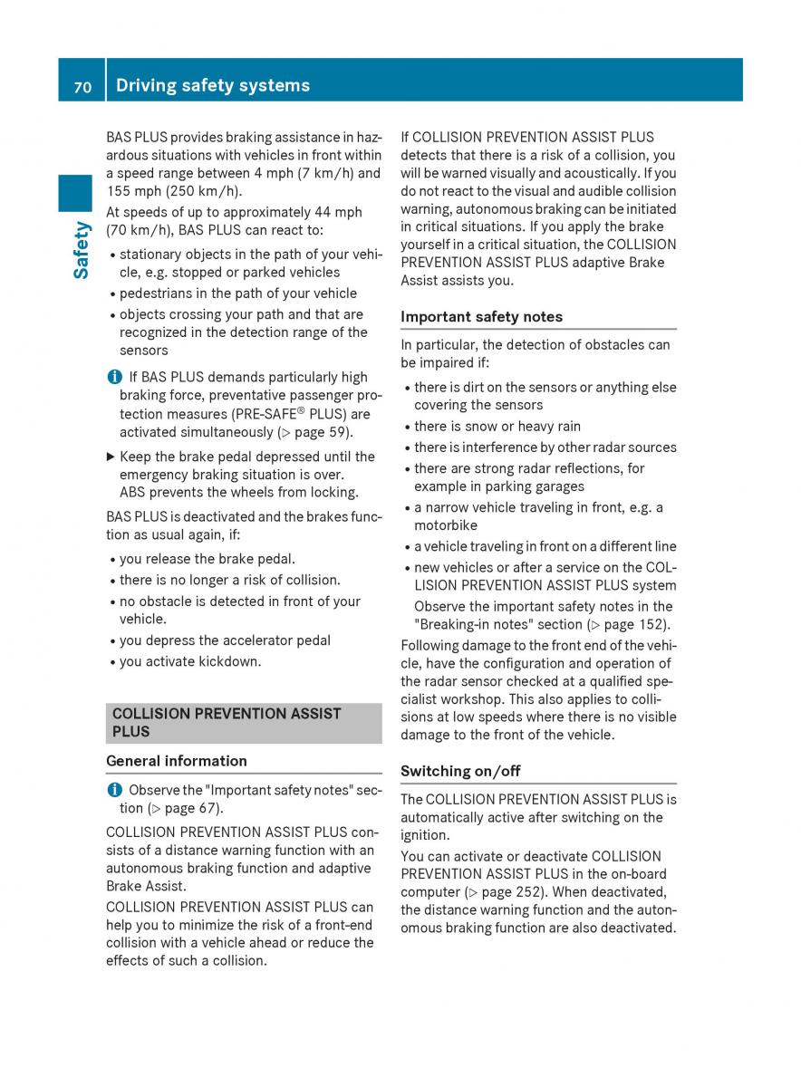 Mercedes Benz GLC Class owners manual / page 72