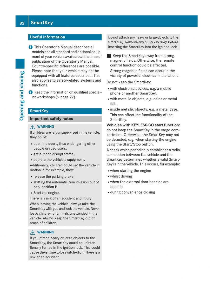 Mercedes Benz GLC Class owners manual / page 84