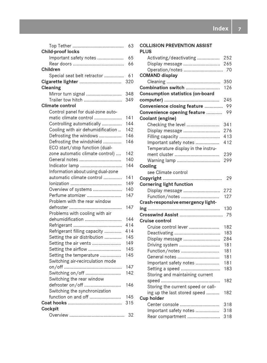 Mercedes Benz GLC Class owners manual / page 9