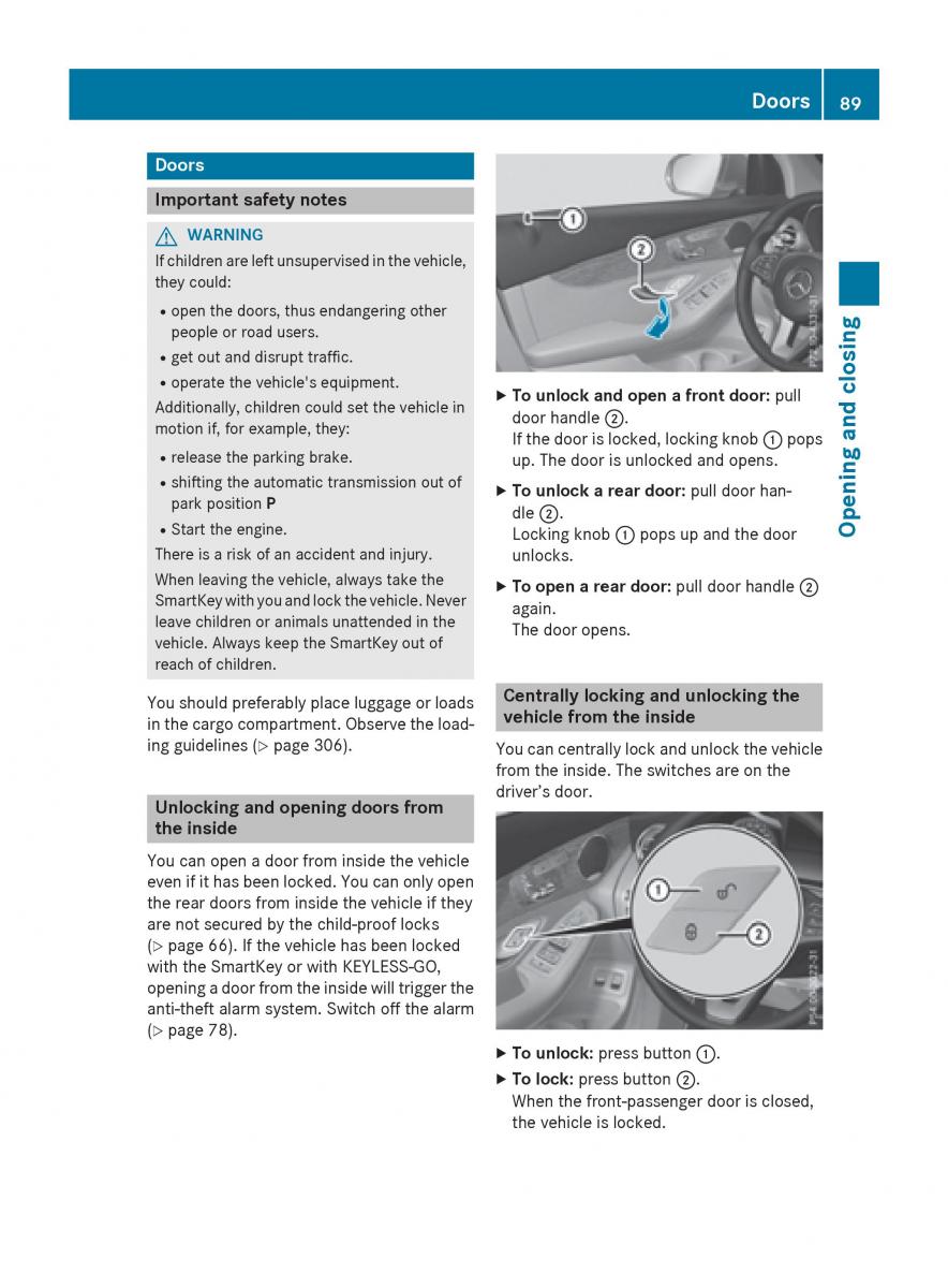 Mercedes Benz GLC Class owners manual / page 91