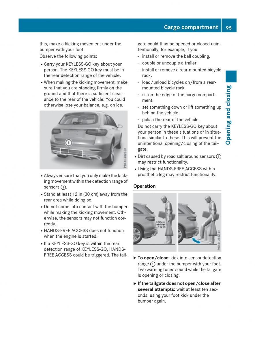 Mercedes Benz GLC Class owners manual / page 97