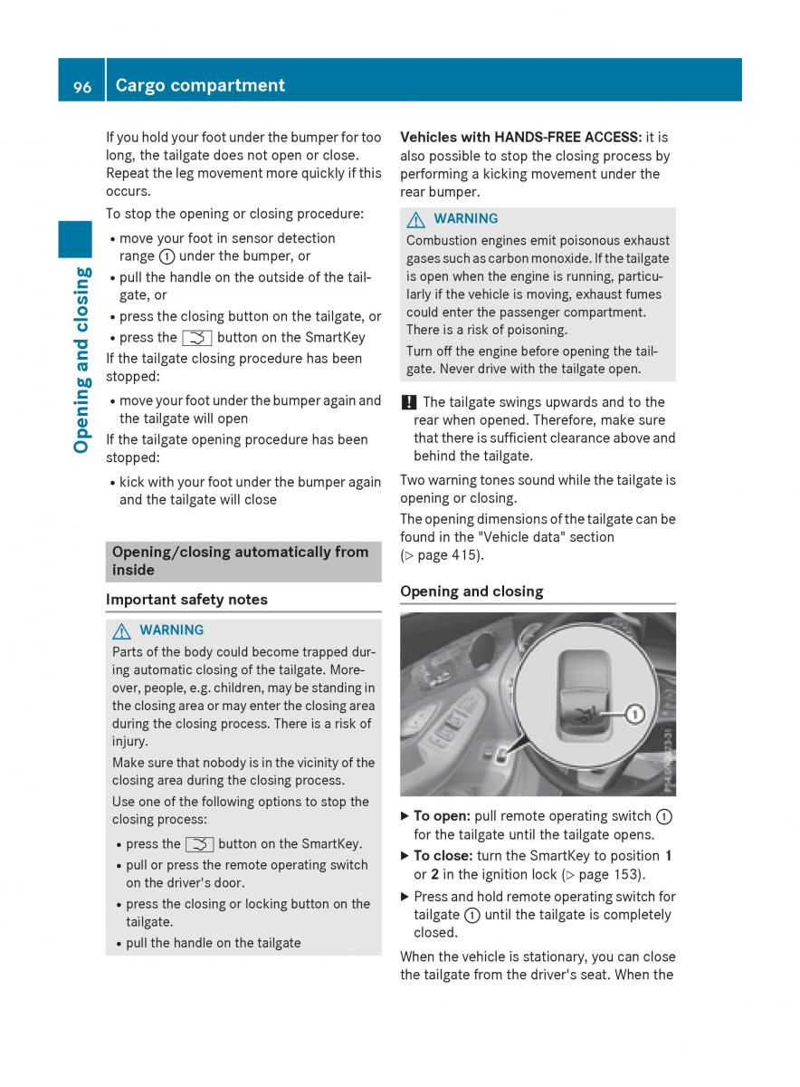 Mercedes Benz GLC Class owners manual / page 98