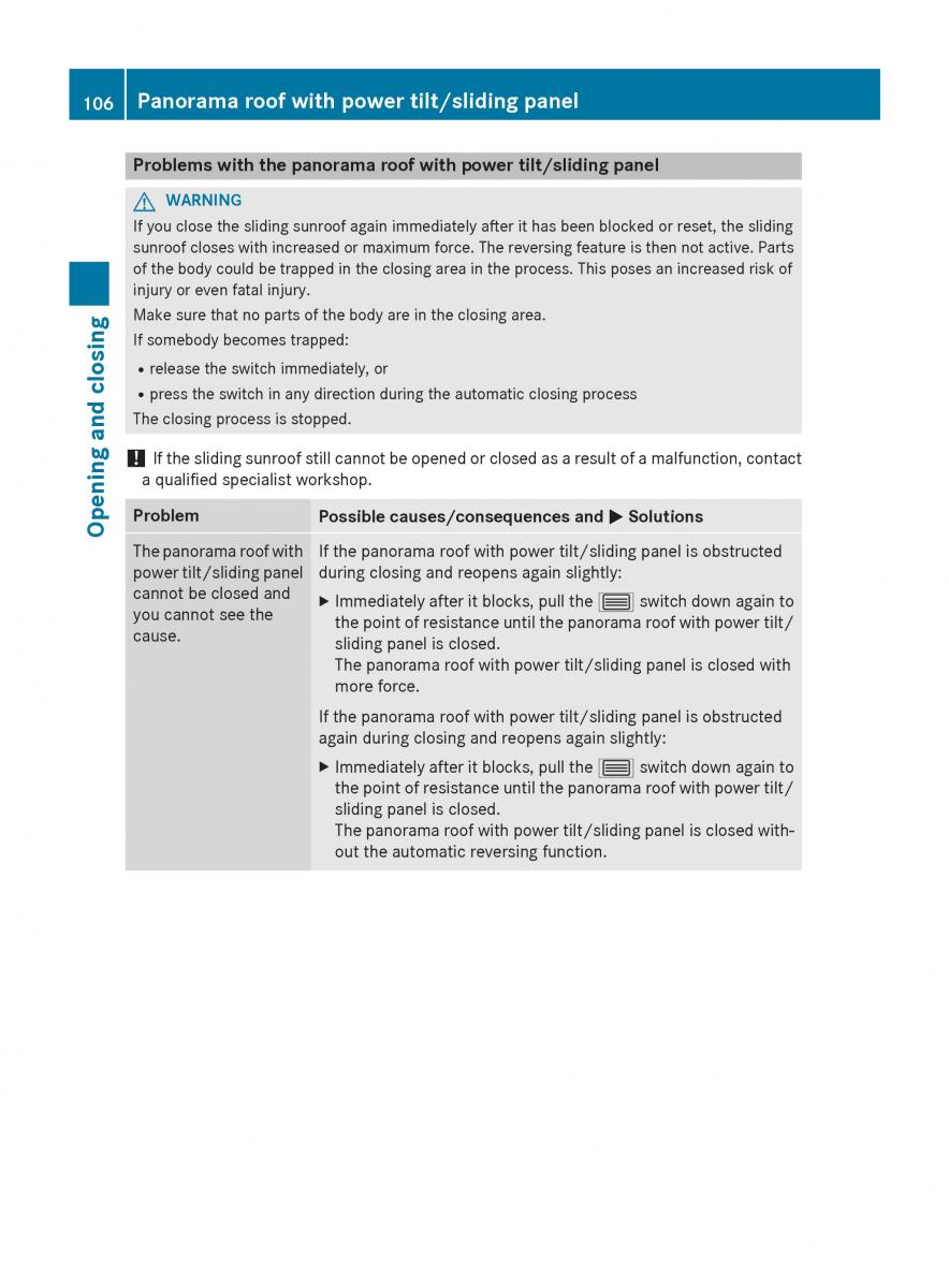 Mercedes Benz GLC Class owners manual / page 108