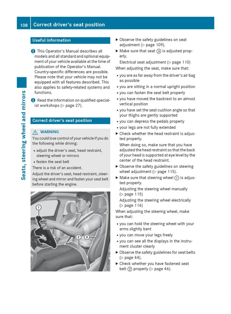 Mercedes Benz GLC Class owners manual / page 110