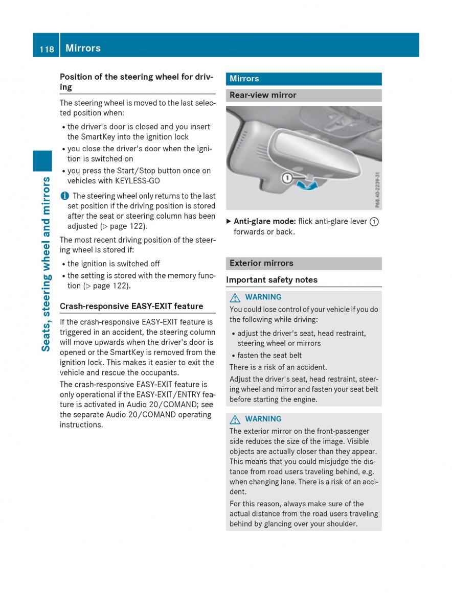 Mercedes Benz GLC Class owners manual / page 120