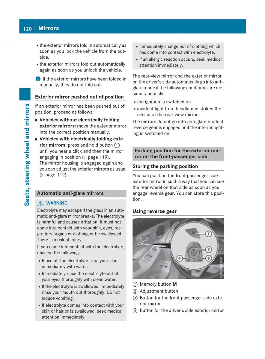 Mercedes Benz GLC Class owners manual / page 122