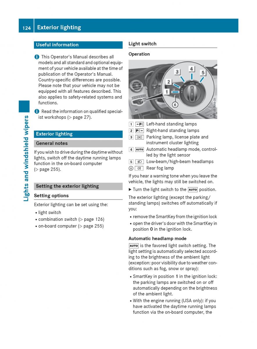 Mercedes Benz GLC Class owners manual / page 126