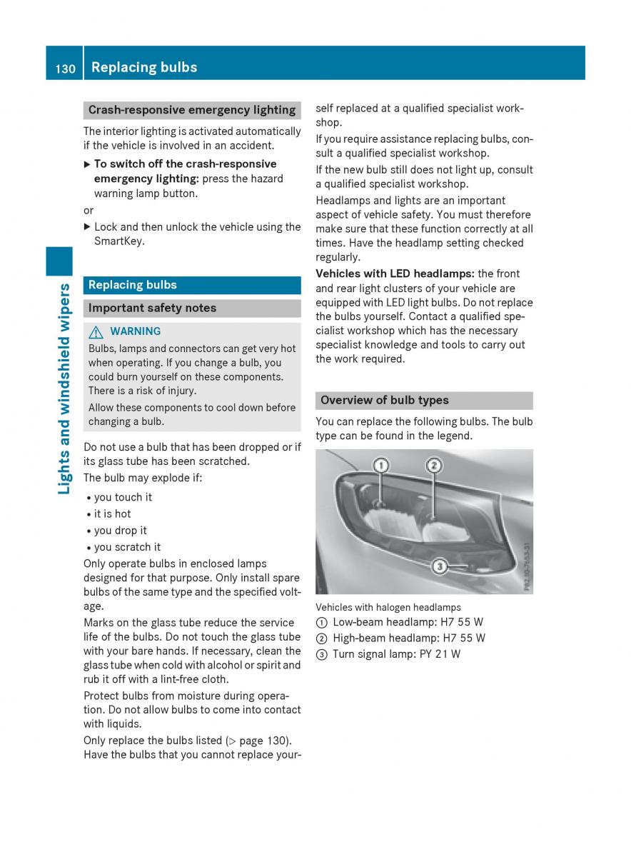 Mercedes Benz GLC Class owners manual / page 132