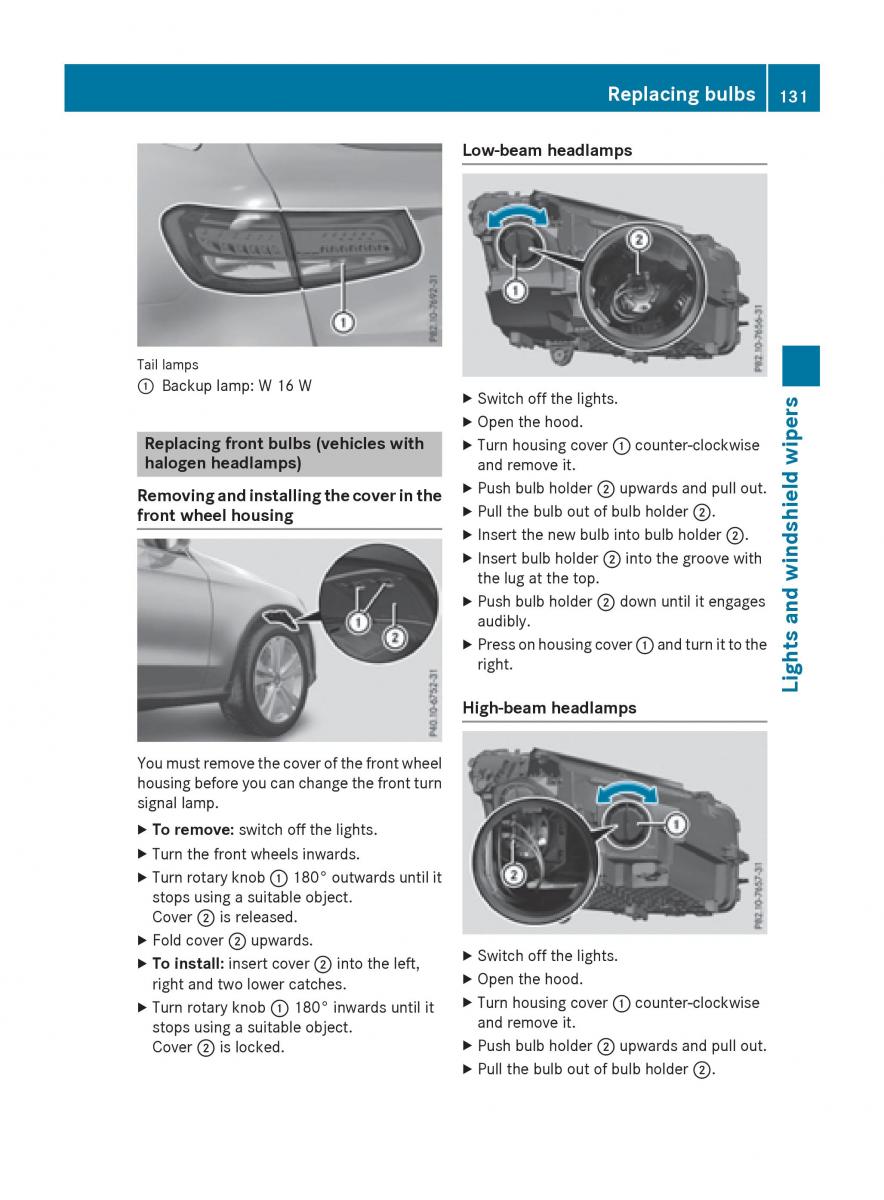 Mercedes Benz GLC Class owners manual / page 133