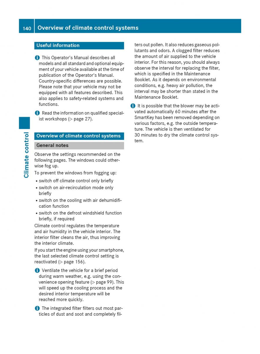 Mercedes Benz GLC Class owners manual / page 142