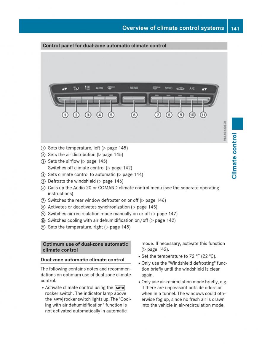 Mercedes Benz GLC Class owners manual / page 143