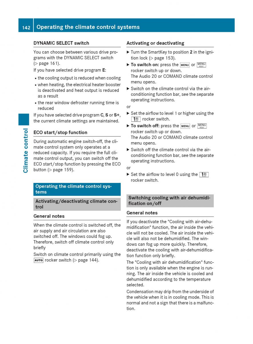 Mercedes Benz GLC Class owners manual / page 144