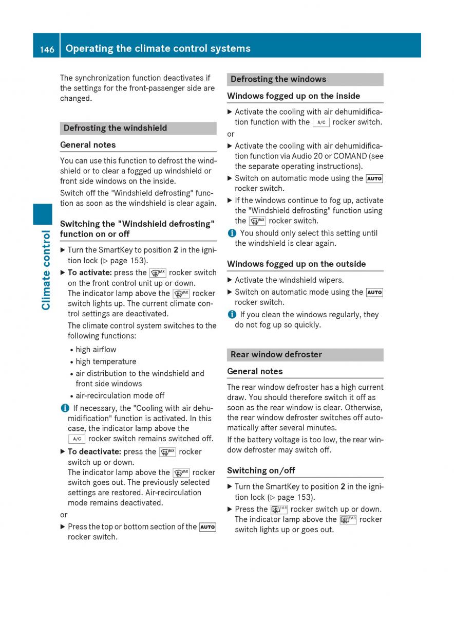 Mercedes Benz GLC Class owners manual / page 148