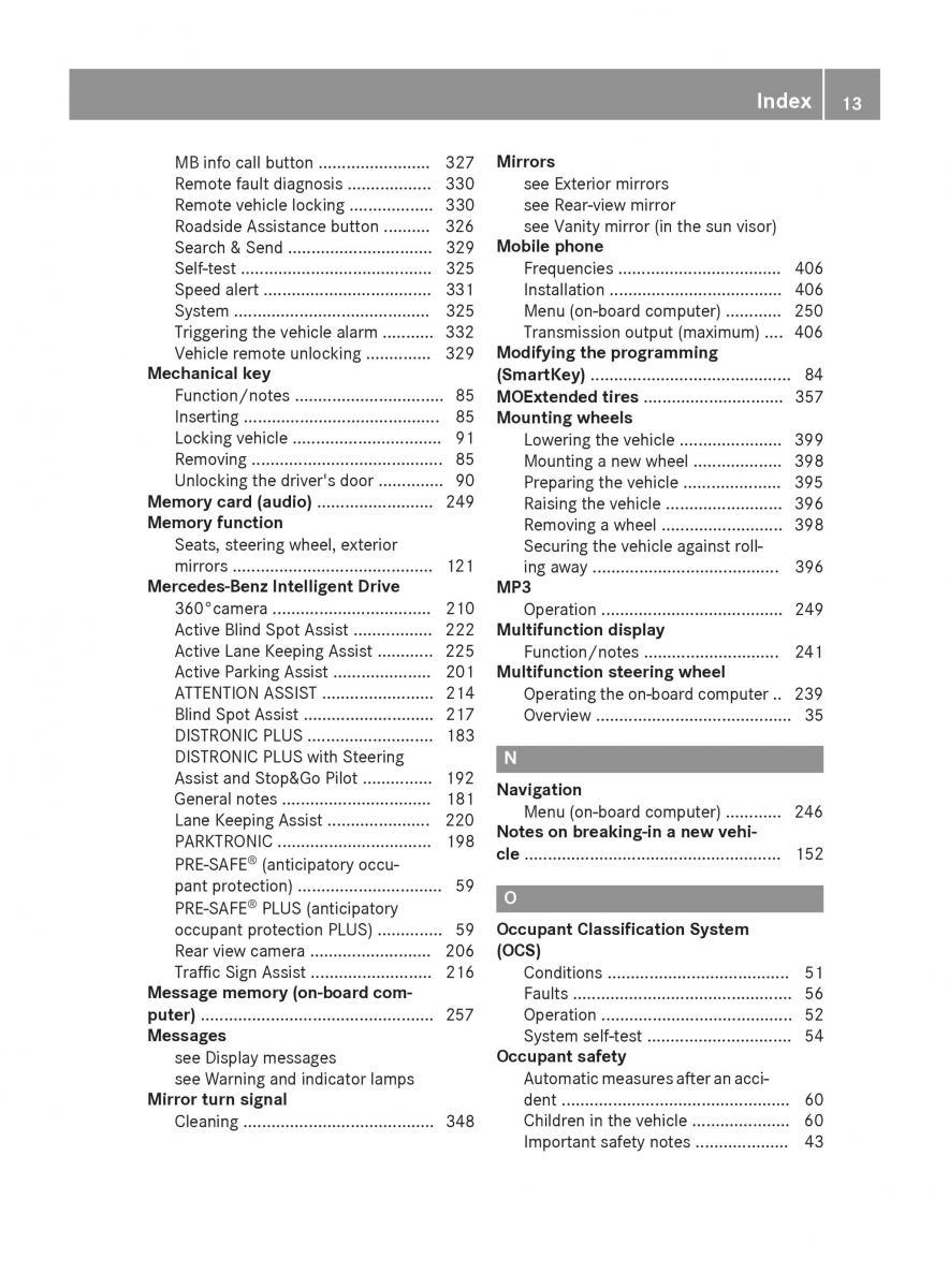 Mercedes Benz GLC Class owners manual / page 15