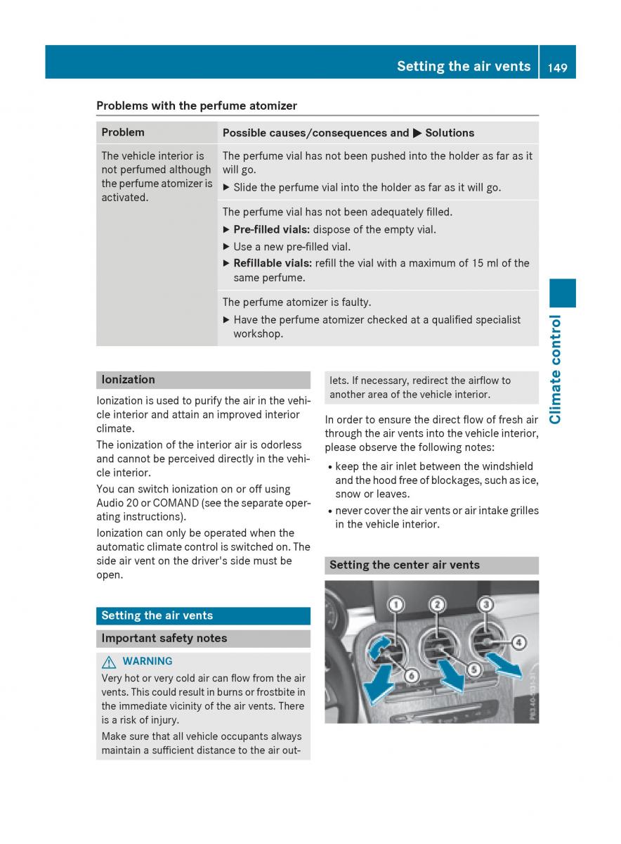 Mercedes Benz GLC Class owners manual / page 151