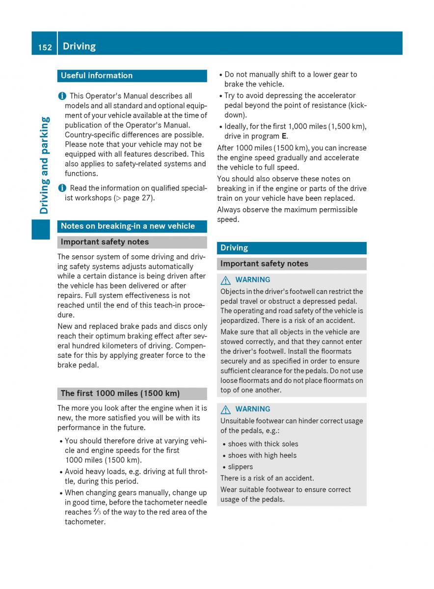 Mercedes Benz GLC Class owners manual / page 154