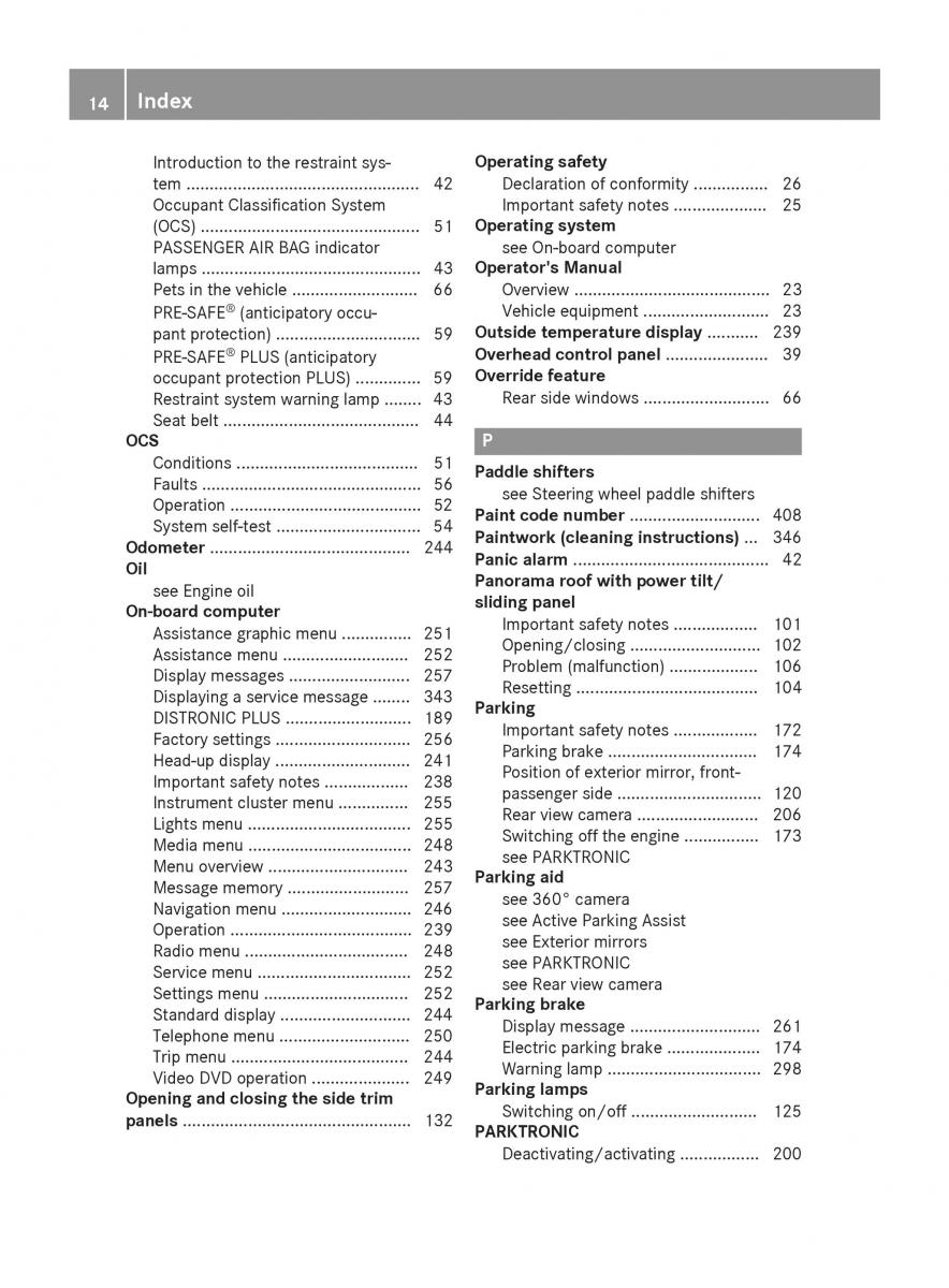 Mercedes Benz GLC Class owners manual / page 16