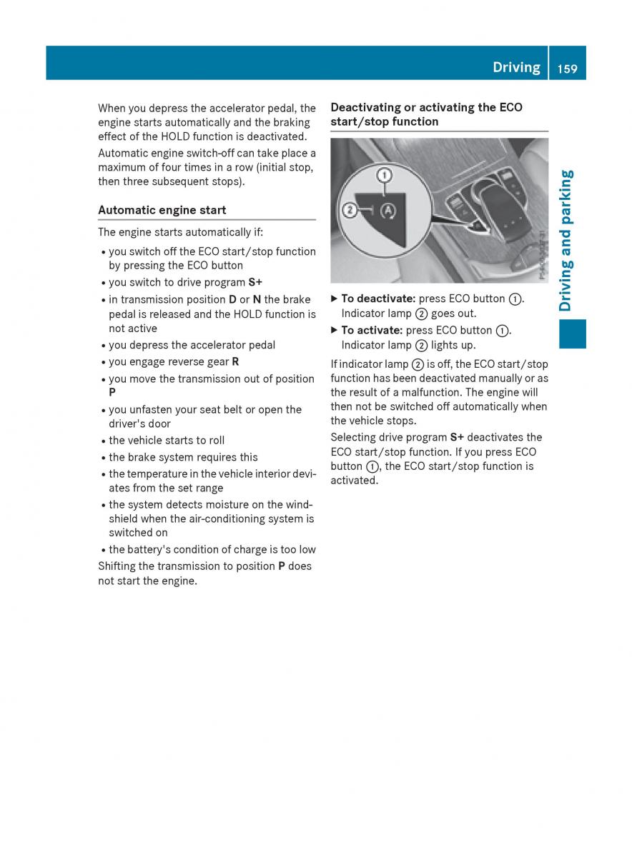 Mercedes Benz GLC Class owners manual / page 161