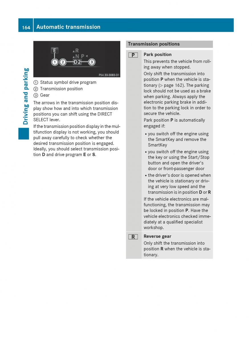 Mercedes Benz GLC Class owners manual / page 166