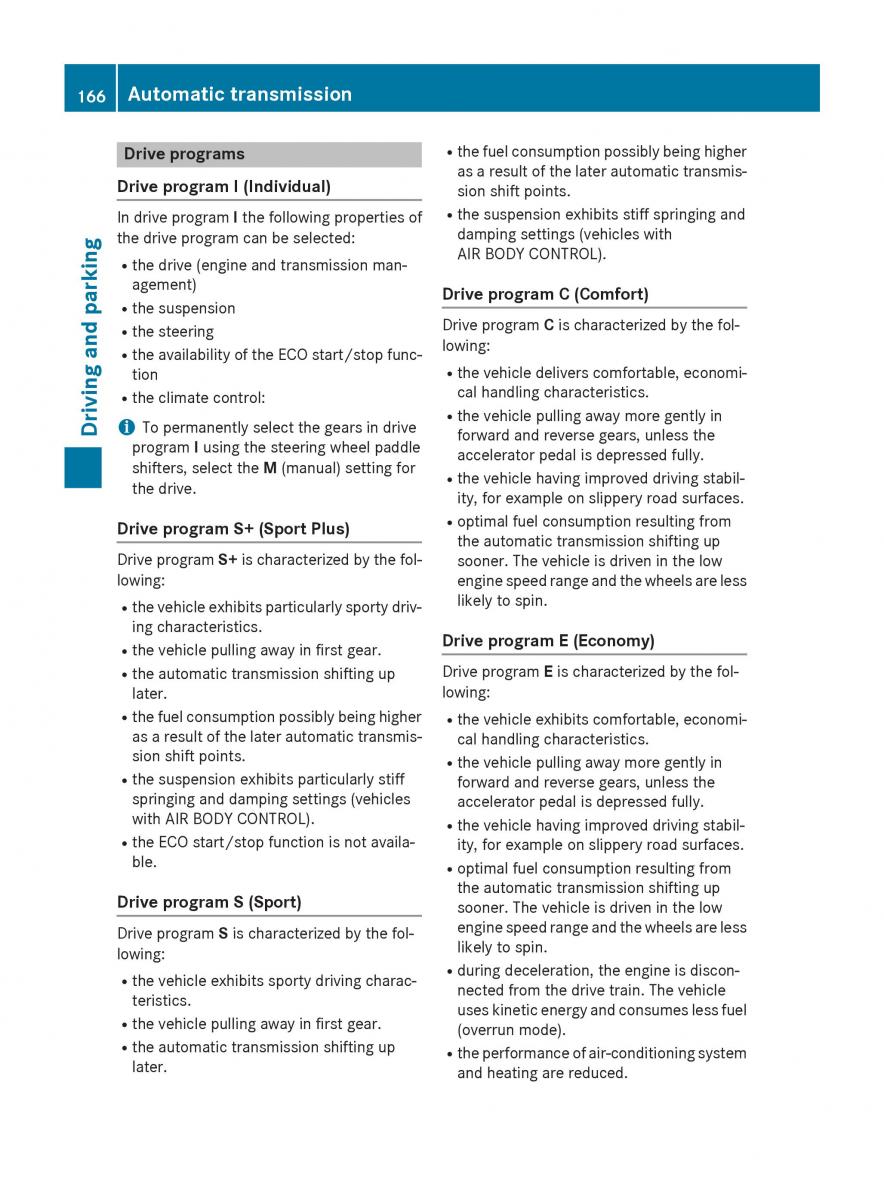 Mercedes Benz GLC Class owners manual / page 168