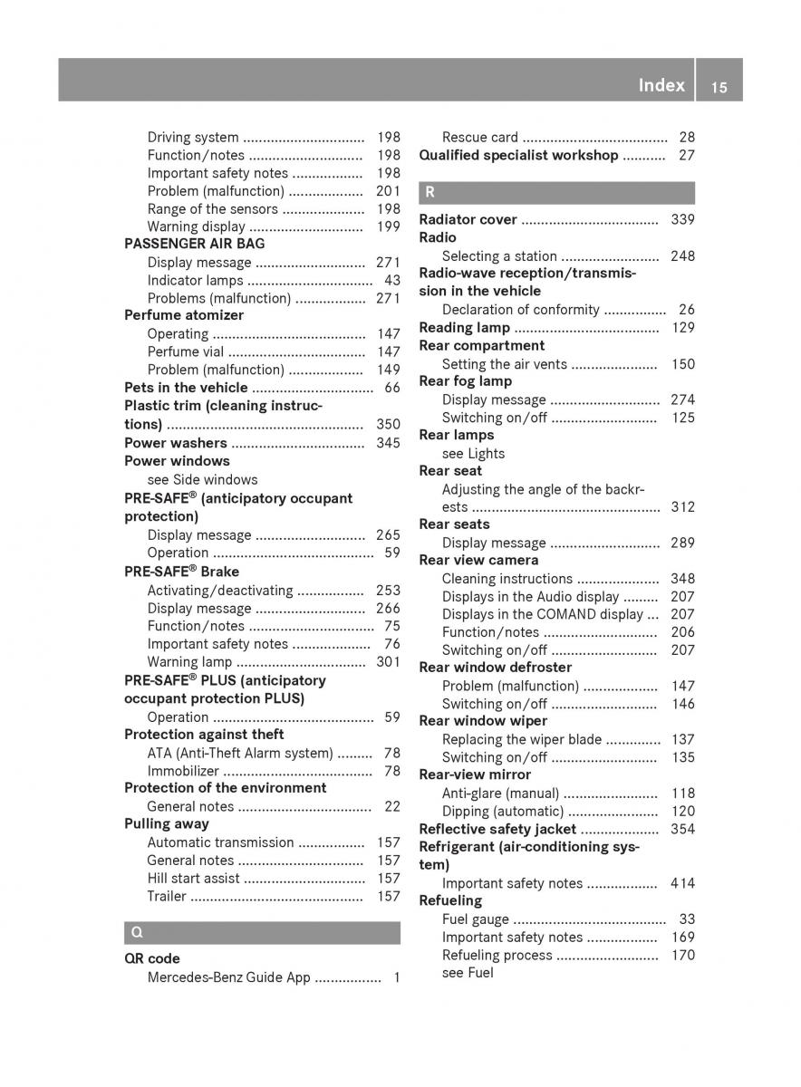 Mercedes Benz GLC Class owners manual / page 17